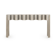 Mordern Kelly Console in Stainless Steel white background